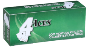 4 ACES 200ct MENTHOL KING SIZE CIGARETTE FILTER TUBES