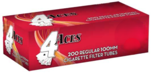 4 ACES 200ct REGULAR 100mm SIZE CIGARETTE FILTER TUBES