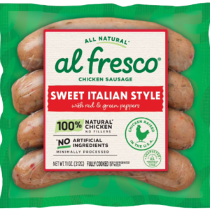 AL FRESCO JUMBO SMOKED SWEET ITALIAN CHICKEN SAUSAGE W. BELL PEPPERS