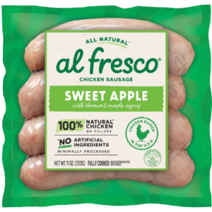 AL FRESCO JUMBO SWEET APPLE CHICKEN SAUSAGE W. MAPLE SYRUP