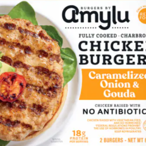 AMYLU CARMELIZED ONION & GOUDA CHICKEN BURGER 2ct