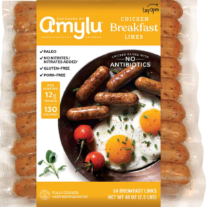 AMYLU CHICKEN BREAKFAST SAUSAGE LINKS 2.5lbs