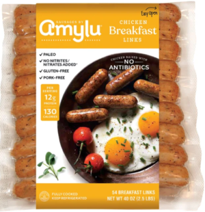 AMYLU CHICKEN BREAKFAST SAUSAGE 2.5lbs