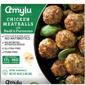 AMYLU CHICKEN MEATBALLS W. BASIL & PARMESAN 2.88lbs
