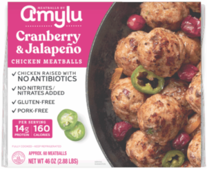 AMYLU CHICKEN MEATBALLS W. CRANBERRY & JALAPENO 2.88lbs