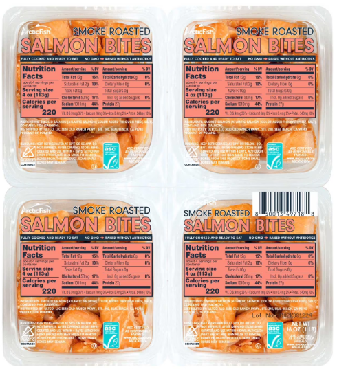 ARTIC FISH SMOKE ROASTED SALMON BITES 1lb