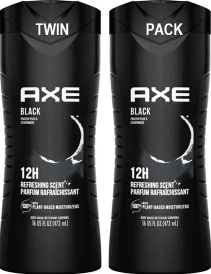 AXE BODY WASH - BLACK - 2PK