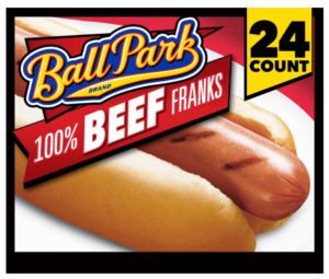 BALL PARK 24PK 100% BEEF FRANKS 2.81lbs