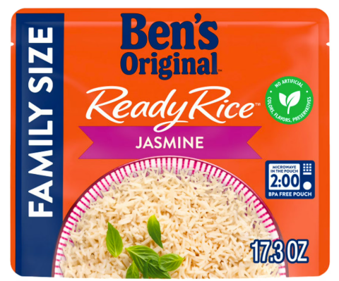 BEN'S ORIGINAL READY RICE JASMINE FAMILY SIZE 1.08lbs