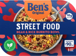 BEN'S ORIGINAL STREET FOOD BEAN & RICE BURRITO BOWL
