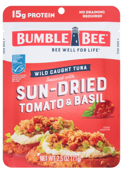 BUMBLE BEE WC TUNA SUN-DRIED TOMATO & BASIL 2.5oz .50 @ width=