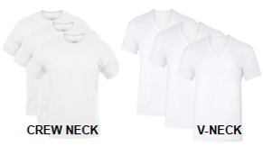 WHITE UNISEX UNDERSHIRTS 3PK