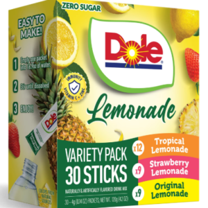 DOLE LEMONADE VARIETY PACK 30PK