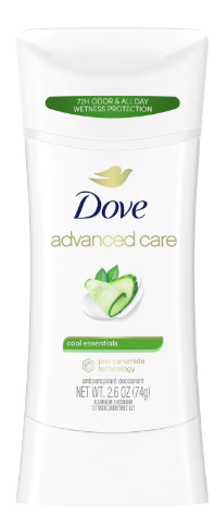DOVE ADVANCED CARE ANTIPERSPIRANT DEODORANT – COOL ESSENTIALS SCENT