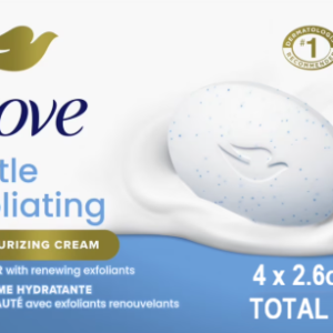 DOVE GENTLE EXFOLIATING BAR SOAP 4PK