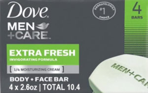DOVE MEN+CARE EXTRA FRESH BAR SOAP 4PK