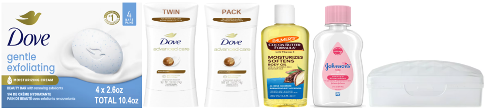 DOVE GENTLE COSMETIC BUNDLE 1.58lbs
