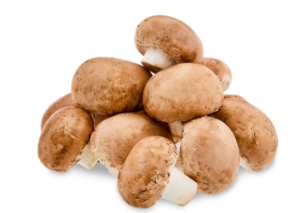 FRESH WHOLE BROWN MUSHROOMS  (8oz container)
