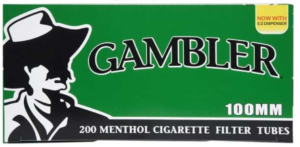 GAMBLER 200ct MENTHOL 100mm CIGARETTE FILTER TUBES