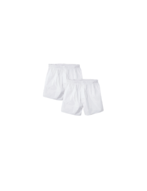 HANES 2PK MEN'S TAG-FREE WHITE WOVEN BOXER UNDERWEAR