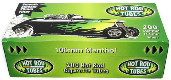 HOT ROD 200ct MENTHOL 100mm CIGARETTE FILTER TUBES