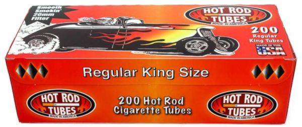 HOT ROD 200ct REGULAR KING SIZE CIGARETTE FILTER TUBES