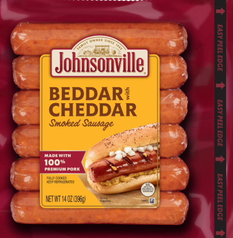 JOHNSONVILLE BEDDAR W. CHEDDAR SMOKED SAUSAGE