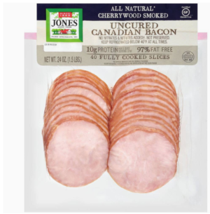 JONES DAIRY FARM UNCURED CANADIAN BACON 1.5lbs