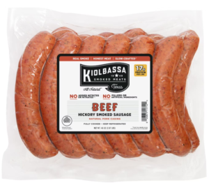 KIOLBASSA BEEF HICKORY SMOKED SAUSAGE 2.88lbs