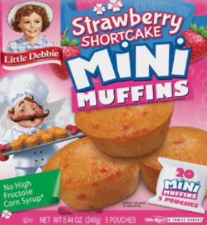 LITTLE DEBBIE STRAWBERRY SHORTCAKE MINI MUFFINS 20PK