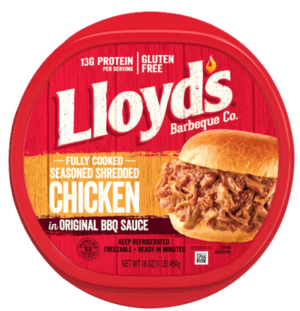 LLOYD'S SEASONED SHREDDED CHICKEN W. ORIGINAL BBQ SAUCE