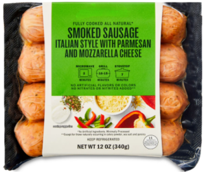 MK ITALIAN SMOKED PORK SAUSAGES W. PARMESAN & MOZZERELLA CHEESES