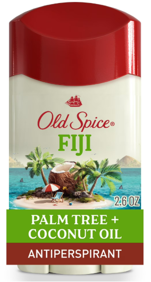 OLD SPICE FIJI ANTIPERSPIRANT DEODORANT - PALM TREE & COCONUT SCENT
