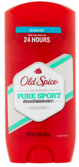 OLD SPICE HIGH ENDURANCE DEODORANT - 48HR. PROTECTION - PURE SPORT SCENTED
