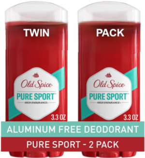 OLD SPICE HIGH ENDURANCE DEODORANT- PURE SPORT - 2PK