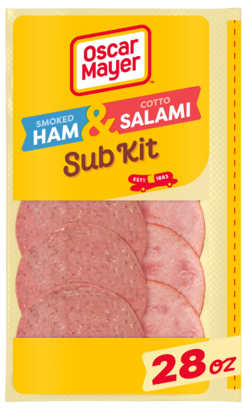 OSCAR MAYER SUB KIT - SMOKED HAM & COTTO SALAMI SLICES 1.75lbs