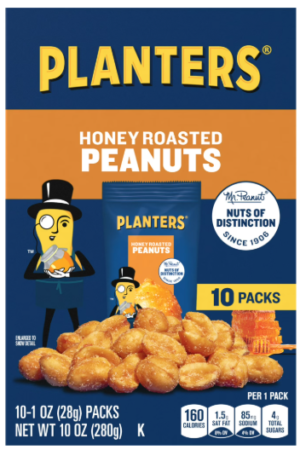 PLANTERS PEANUTS HONEY ROASTED 10PK