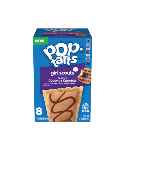 POP-TARTS GIRL SCOUTS FROSTED COCONUT CARAMEL 13.5oz 8ct @ .29 FOOD LION- TP POP-TARTS GIRL SCOUTS FROSTED COCONUT CARAMEL