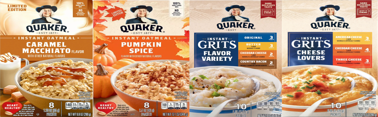 QUAKER HOT CEREAL PICK ANY 2 FOR $10 BUNDLE 1.23lbs
