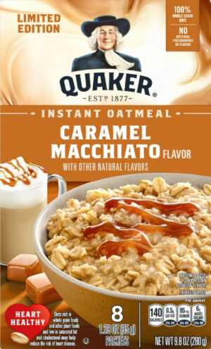 QUAKER OATS INSTANT CARAMEL MACCHIATO OATMEAL 8PK