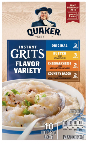 QUAKER OATS INSTANT VARIETY FLAVORS GRITS 10PK