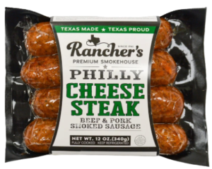 RANCHER'S JUMBO PHILLY CHEESE STEAK SMOKED SAUSAGES