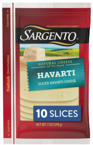SARGENTO HAVARTI CHEESE SLICES