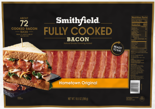 SMITHFIELD FULLY COOKED BACON 72ct