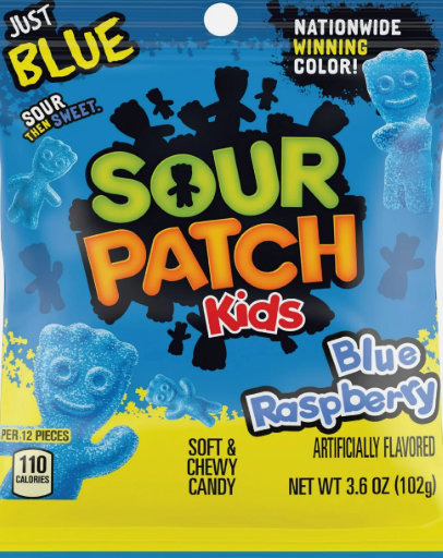 SOUR PATCH KIDS - BLUE RASPBERRY 3.6oz BAG