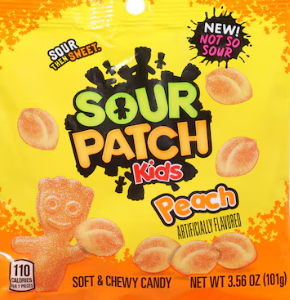 SOUR PATCH KIDS - PEACH 3.56oz BAG