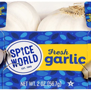 SPICE WORLD FRESH GARLIC $4 (2oz box - 2 bulbs)