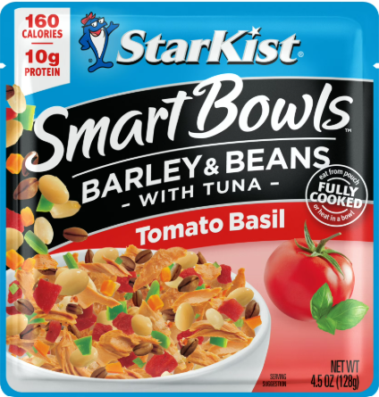 STARKIST SMART BOWLS BARLEY & BEANS W. TUNA - TOMATO BASIL