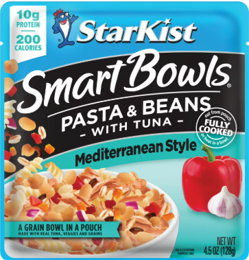 STARKIST SMART BOWLS PASTA & BEANS W. TUNA- MEDITERRANEAN STYLE