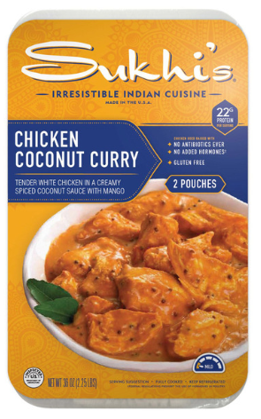 SUKHI'S CHICKEN COCONUT CURRY 2 POUCHES 2.25lbs